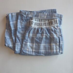 Hollister Light Blue Plaid Lounge Pants
